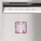 Aimant Chic Floral Purple Chic Sauvez L'Aimant Date (In Situ (Lave-vaisselle))