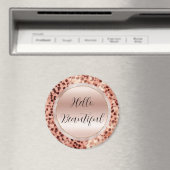 Aimant Chic Joli Rose Gold Leopard (In Situ (Lave-vaisselle))