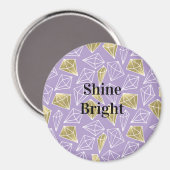 Aimant Chic Lavender Gold Diamonds Noël (Recto/Verso)