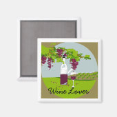 Aimant CHIC MAGNET_"Wine Lover"_VINEYARD THÈME (Recto/Verso)