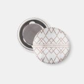 Aimant Chic moderne Faux Rose Gold Triangles géométriques (Recto/Verso)