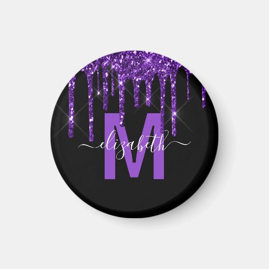 Aimant Chic Purple Parties scintillant de séchage brosse  (Devant)