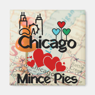 Aimant Chicago aime Mince Pies Cityscape