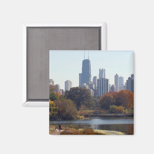 Aimant Chicago En Automne (Recto/Verso)