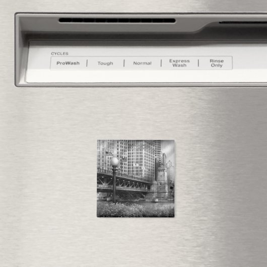 Aimant Chicago, IL - DuSable Bridge construit en 1920 - B (In Situ (Lave-vaisselle))