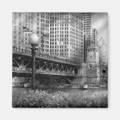 Aimant Chicago, IL - DuSable Bridge construit en 1920 - B (Devant)