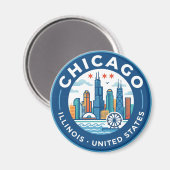 Aimant Chicago Illinois (Recto/Verso)