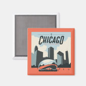 Aimant Chicago, Illinois | Millennium Park (Recto/Verso)