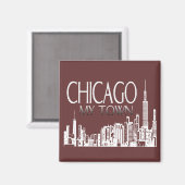 Aimant Chicago Ma ville (Recto/Verso)