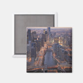 Aimant Chicago River et Trump Tower d'en haut (Recto/Verso)