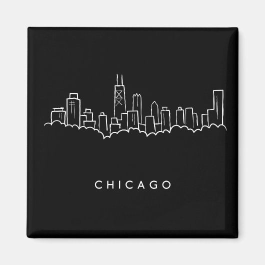 Aimant Chicago Skyline (Devant)