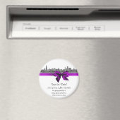 Aimant Chicago Skyline Etched BW Violet Enregistrer la da (In Situ (Lave-vaisselle))