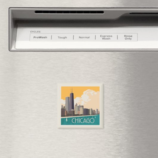 Aimant Chicago | Skyline moderne (In Situ (Lave-vaisselle))