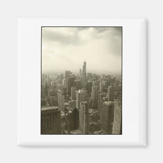 Aimant Chicago Skyline Mono (Devant)
