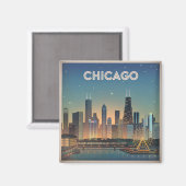Aimant Chicago USA vintage (Recto/Verso)