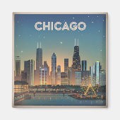 Aimant Chicago USA vintage (Devant)