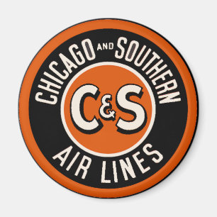 Aimant Chicago vintage et compagnies aériennes du sud