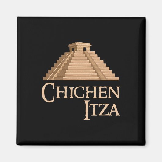 Aimant Chichen Itza et pyramide pour l'archéologie estiva (Devant)