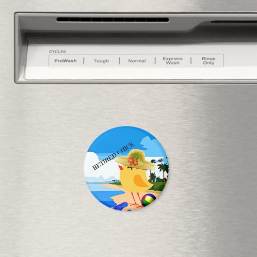 Aimant Chick à la retraite sur la plage (In Situ (Lave-vaisselle))