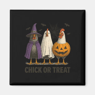 Aimant Chick De Poulet Ou Traite Drôle Costume Halloween 