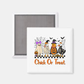 Aimant Chick De Poulet Ou Traite Drôle Costume Halloween  (Recto/Verso)