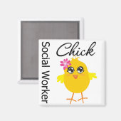 Aimant Chick de travailleur social (Recto/Verso)