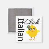 Aimant Chick italien (Recto/Verso)
