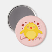 Aimant CHICK LOVE YOU ! -magnet (Recto/Verso)
