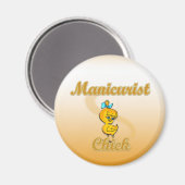 Aimant Chick manicuriste (Recto/Verso)