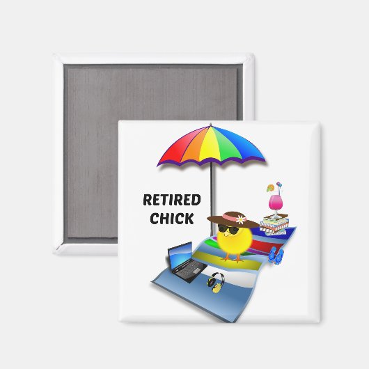 Aimant Chick retraité (Recto/Verso)