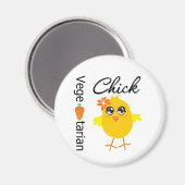 Aimant Chick végétarien (Recto/Verso)