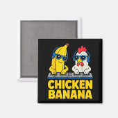 Aimant Chicken Banana Dj  (Recto/Verso)