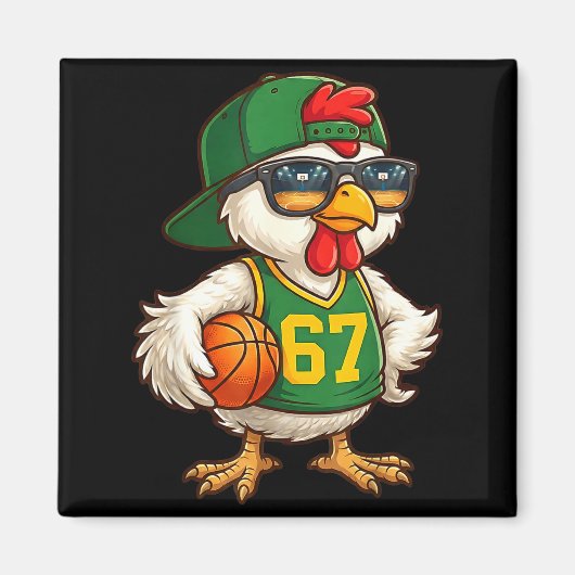 Aimant Chicken Basketball 67 Gen Alpha Slang Srts Men Boy (Devant)