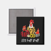Aimant Chicken It's Fall Y'all Leopard Pumpkin Autumn Tha (Recto/Verso)