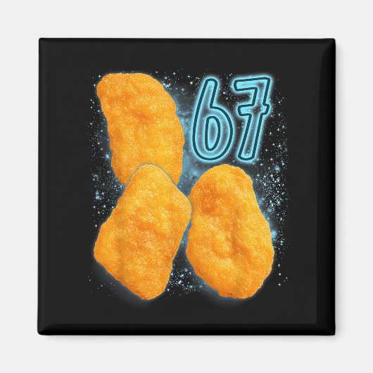 Aimant Chicken Nugget Lover 67 Meme Six Seven Fried Chick (Devant)