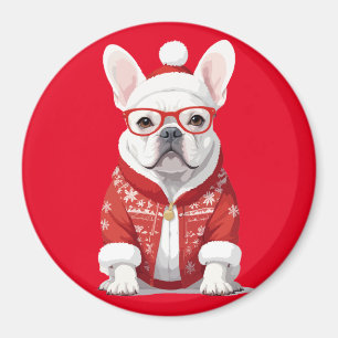 Aimant Chien À Balle Français En Costume Père Noël Adorab