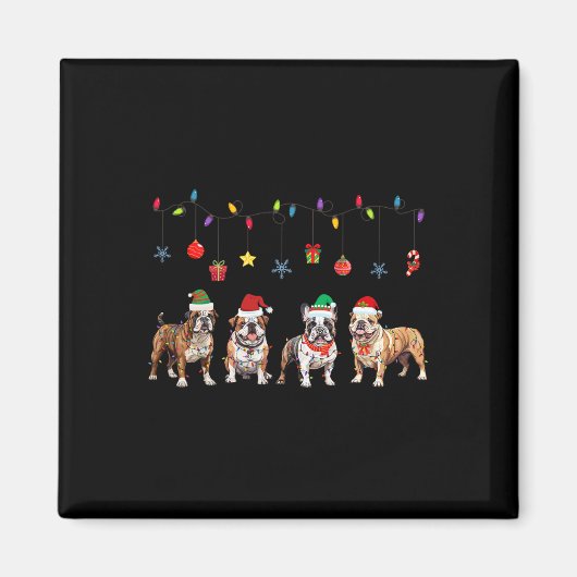 Aimant Chien à dos d'âne Noël6 (Devant)