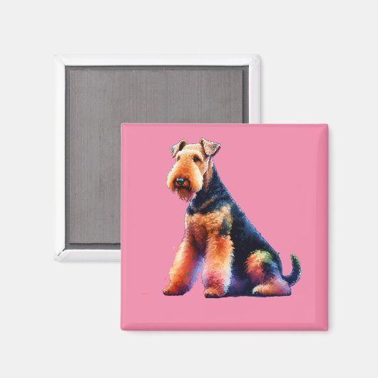 Aimant Chien Airedale (Recto/Verso)