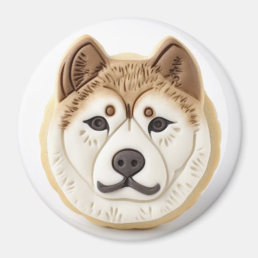Aimant Chien Akita Inspiré 3D (Devant)