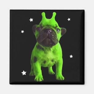 Aimant Chien Alien Meme Rétro Chien Silly Vintage Espace