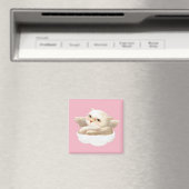 Aimant Chien angélique et chat sur Cloud (In Situ (Lave-vaisselle))