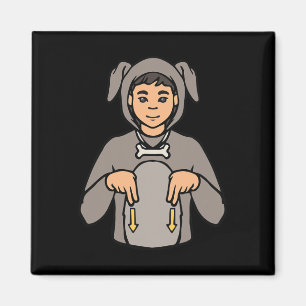 Aimant Chien Animal ASL Geste Mains Sourde Perte d'auditi