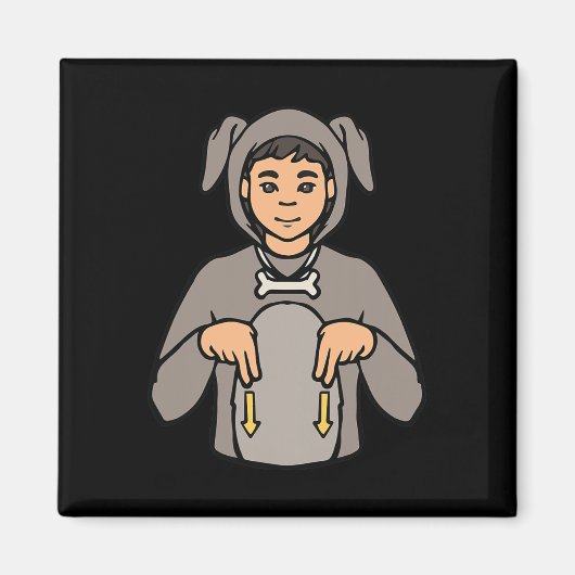 Aimant Chien Animal ASL Geste Mains Sourde Perte d'auditi (Devant)