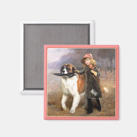 Aimant Chien Art : Pars à l'école (Recto/Verso)