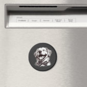 Aimant chien avec cravate arc rire (In Situ (Lave-vaisselle))