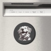 Aimant chien avec cravate arc rire (In Situ (Lave-vaisselle))