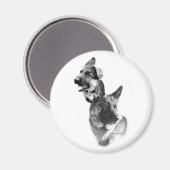 Aimant Chien berger allemand Charbon 2 (Recto/Verso)