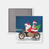Aimant Chien berger allemand Noël Père Noël (Recto/Verso)