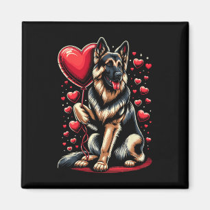 Aimant Chien berger allemand Saint-Valentin propriétaire