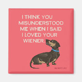 Aimant chien blanc (Devant)